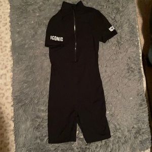 Fashion Nova Iconic Biker Short Romper Size Small